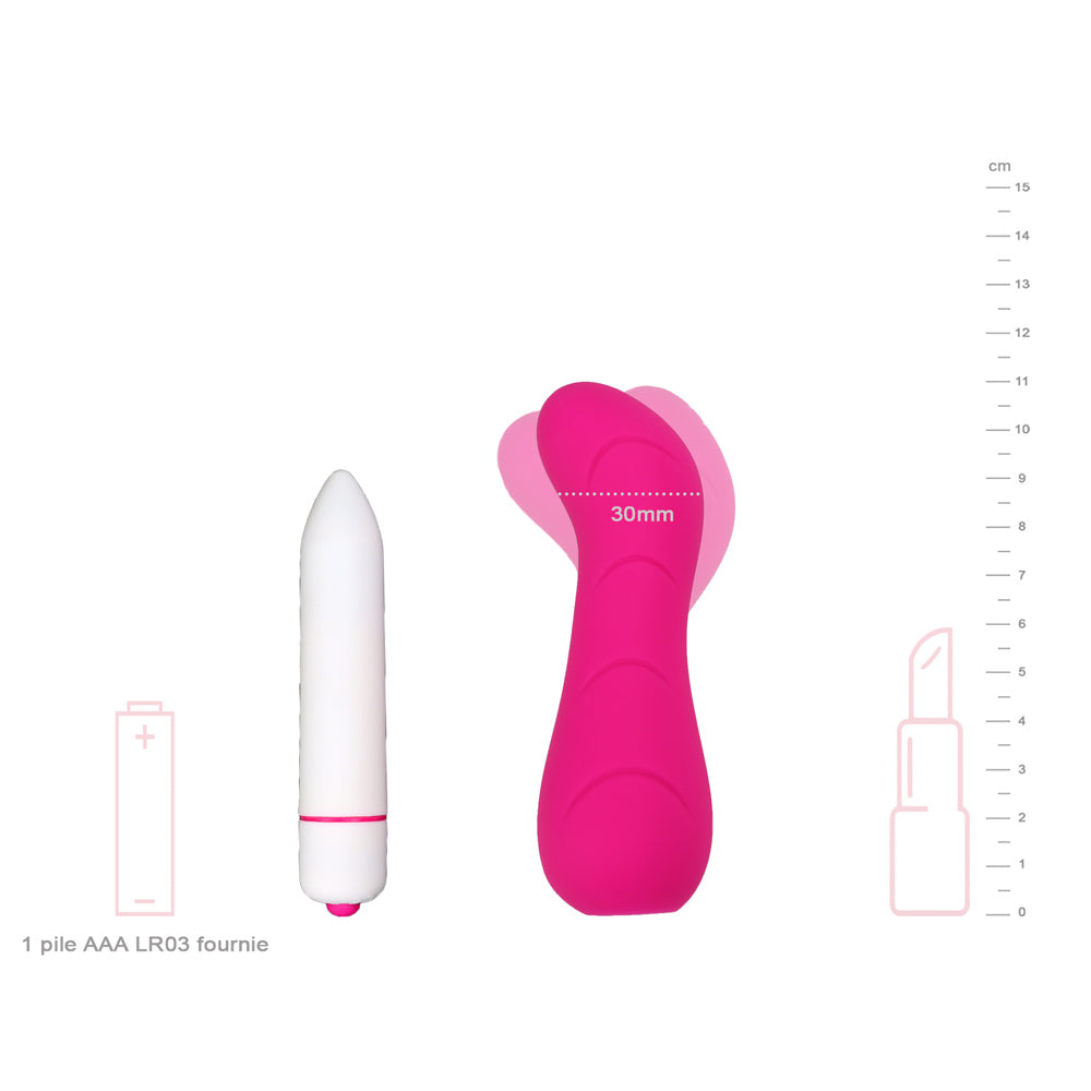 be-happy-sextoy-clitoridien-fringant-vibromasseur-2-en-1-rose image 3