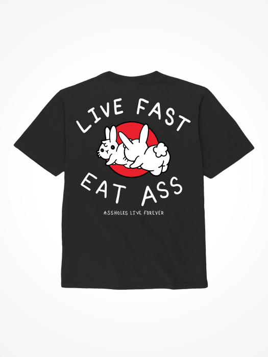 doc-johnson-assholes-live-forever-t-shirt-noir-coton-s image 2