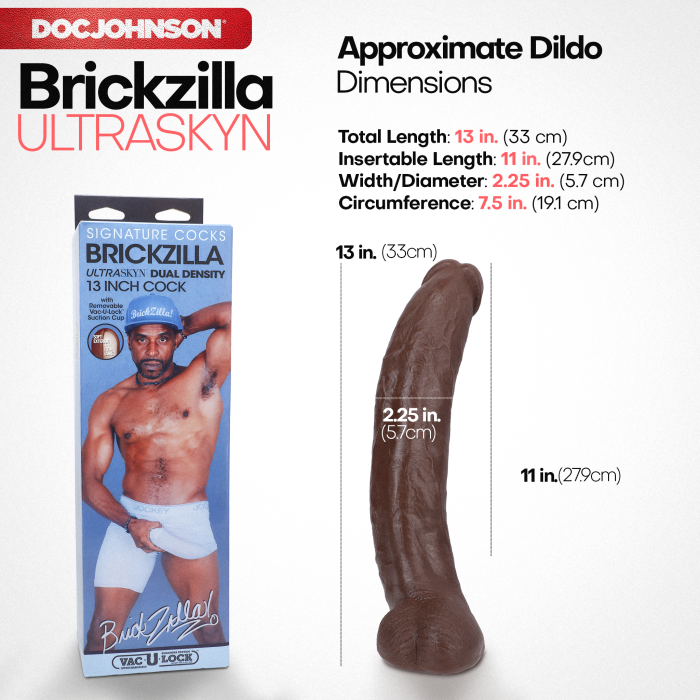 doc-johnson-brickzilla-13-inch-gode-ultraskyn-ventouse image 2