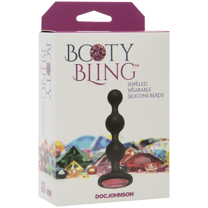 doc-johnson-booty-bling-plug-anal-perles-silicone-rose image 3