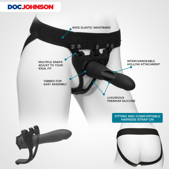 doc-johnson-body-extensions-be-strong-harnais-gode-19-cm image 2