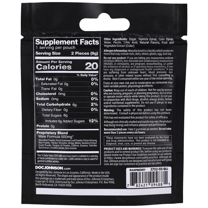 doc-johnson-rock-solid-exceed-gummies-stimulant-framboise-individuel image 2