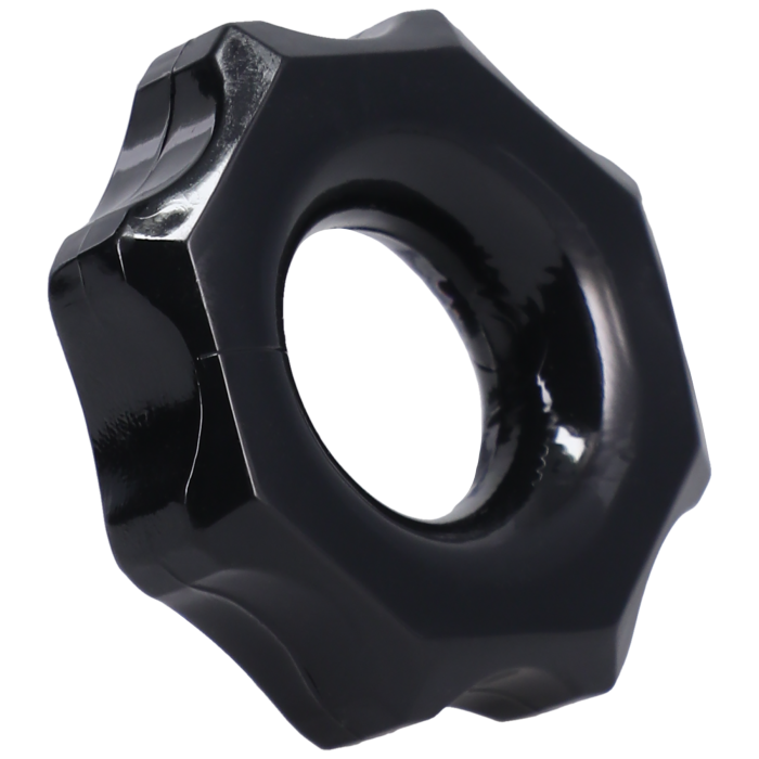 doc-johnson-rock-solid-the-gear-cockring-anneau-noir-tpe image 2