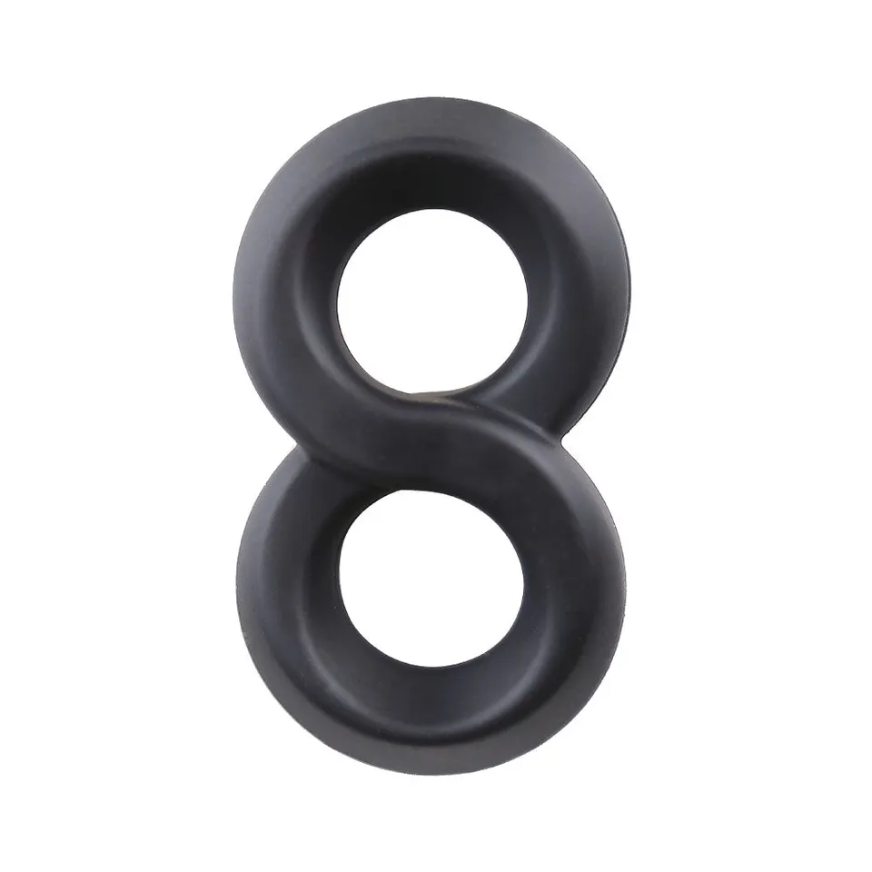 be-happy-anneau-8-anneau-p-nis-double-silicone-noir-extensible image 1