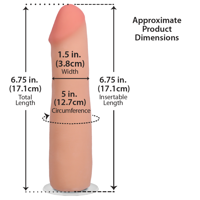 doc-johnson-realistic-cock-gode-ventouse-ultraskyn-18-cm-vanille image 2