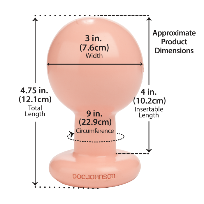 doc-johnson-classic-collection-plug-anal-rond-large-cr-me image 2