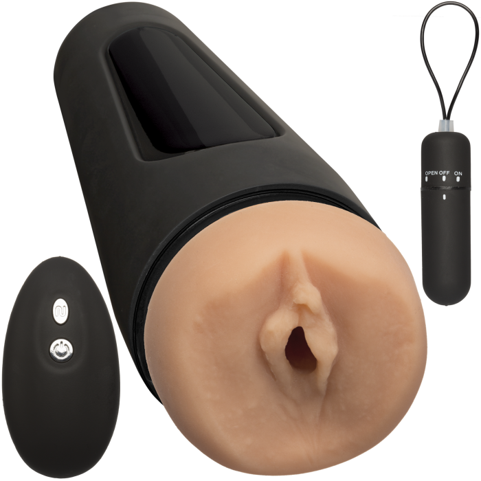 doc-johnson-main-squeeze-vibro-masturbateur-vanille image 1