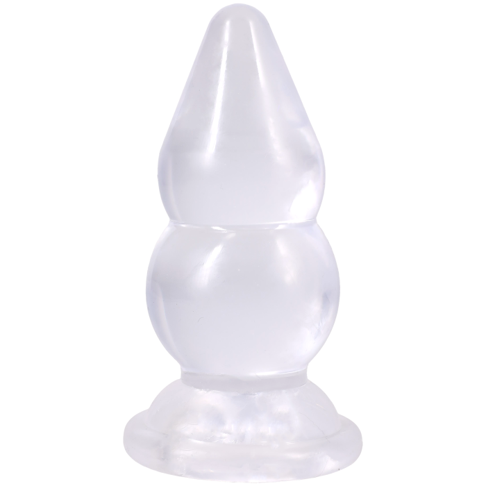 doc-johnson-crystal-jellies-double-pop-plug-anal-15-cm-transparent image 1
