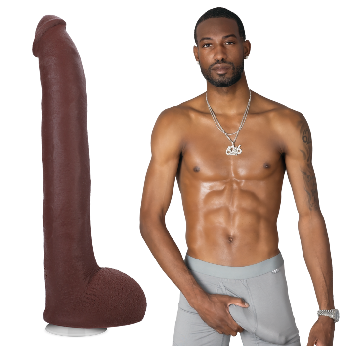 doc-johnson-signature-cocks-hollywood-cash-gode-28-cm-chocolat-ventouse image 2