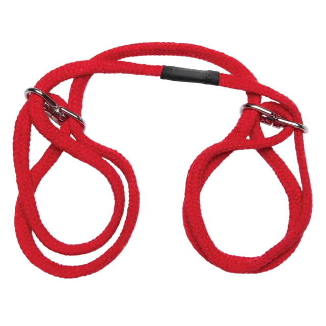 doc-johnson-bondage-japonais-menottes-coton-rouge-et-noir image 1