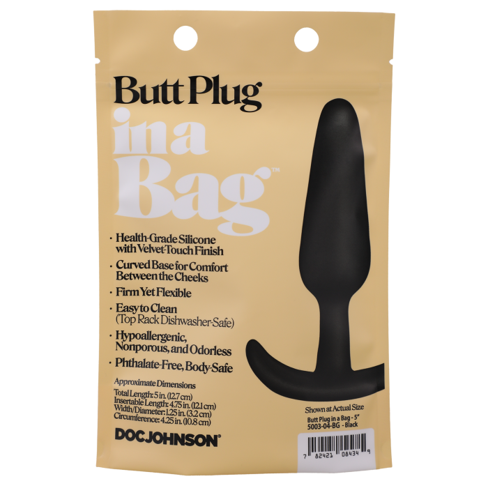 doc-johnson-in-a-bag-plug-anal-silicone-noir-12-7-cm image 3
