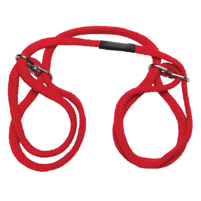 doc-johnson-bondage-japonais-menottes-coton-rouge-et-noir image 1