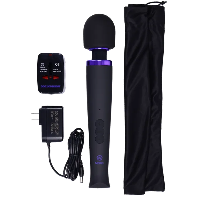 doc-johnson-merci-power-wand-vibromasseur-silicone-rechargeable image 1