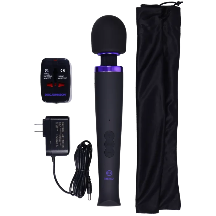 doc-johnson-merci-power-wand-vibromasseur-silicone-rechargeable image 1