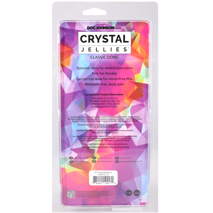 doc-johnson-crystal-jellies-dong-gode-rainbow-21-5-cm image 6
