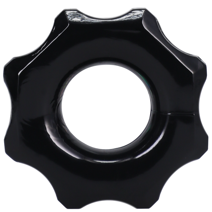 doc-johnson-rock-solid-the-gear-cockring-anneau-noir-tpe image 1