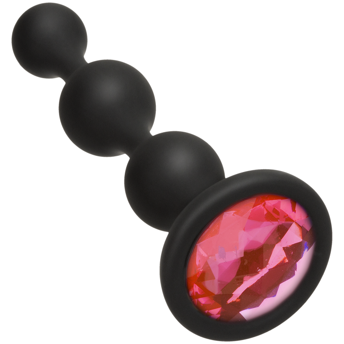 doc-johnson-booty-bling-plug-anal-perles-silicone-rose image 2