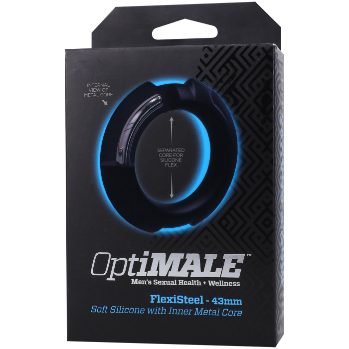 doc-johnson-optimale-flexisteel-cock-ring-43mm-silicone-noir image 6