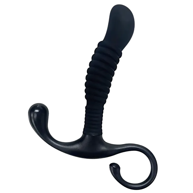 doc-johnson-optimale-masseur-prostate-silicone-nervur-noir image 1
