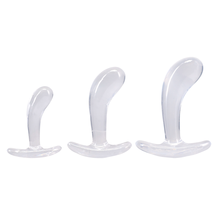 doc-johnson-crystal-jellies-kit-3-plugs-anaux-transparents image 1