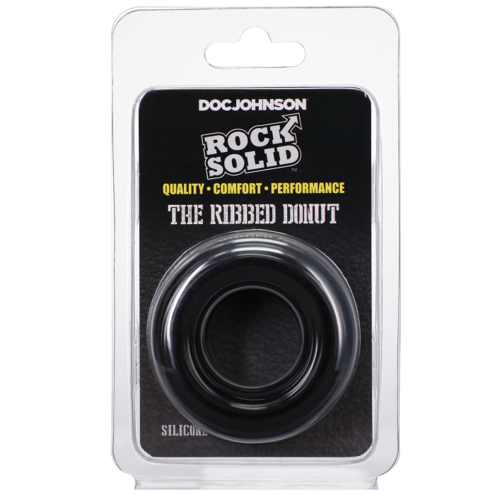 doc-johnson-rock-solid-ribbed-donut-anneau-p-nien-noir-silicone image 6