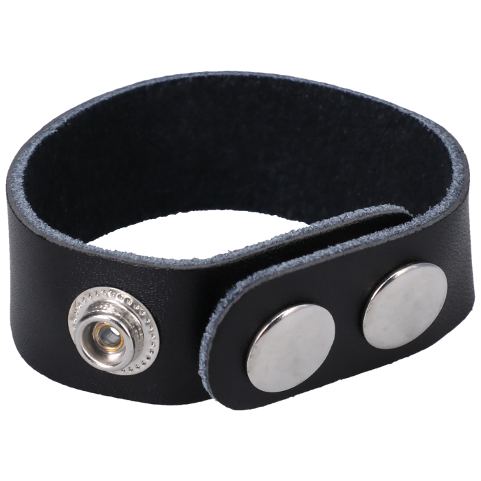 doc-johnson-rock-solid-anneau-p-nis-cuir-noir-3-pressions image 1