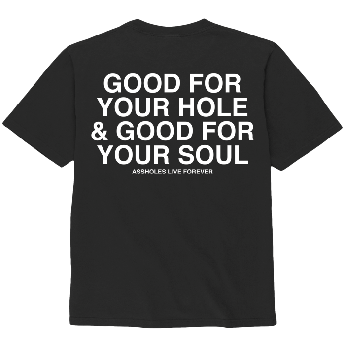 doc-johnson-assholes-live-forever-t-shirt-noir-coton-small image 2