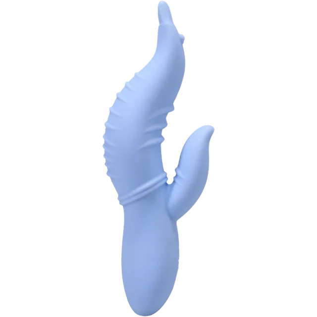 doc-johnson-seahorse-siren-vibromasseur-silicone-bleu image 1
