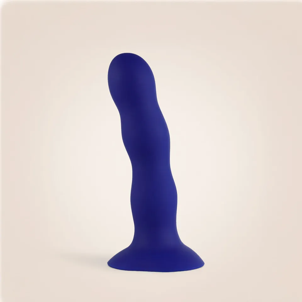 be-happy-zigzag-gode-ventouse-3-boules-bleu-silicone image 1