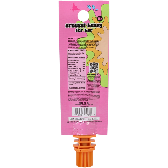 doc-johnson-spanish-fly-miel-intime-femme-fraise-individuel image 2