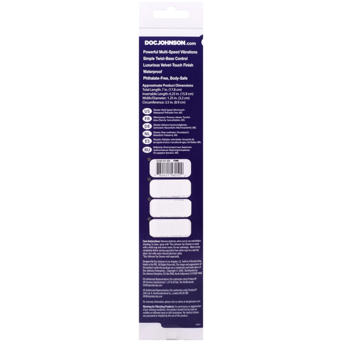 doc-johnson-velvet-touch-vibe-vibromasseur-rose-6-tanche image 3