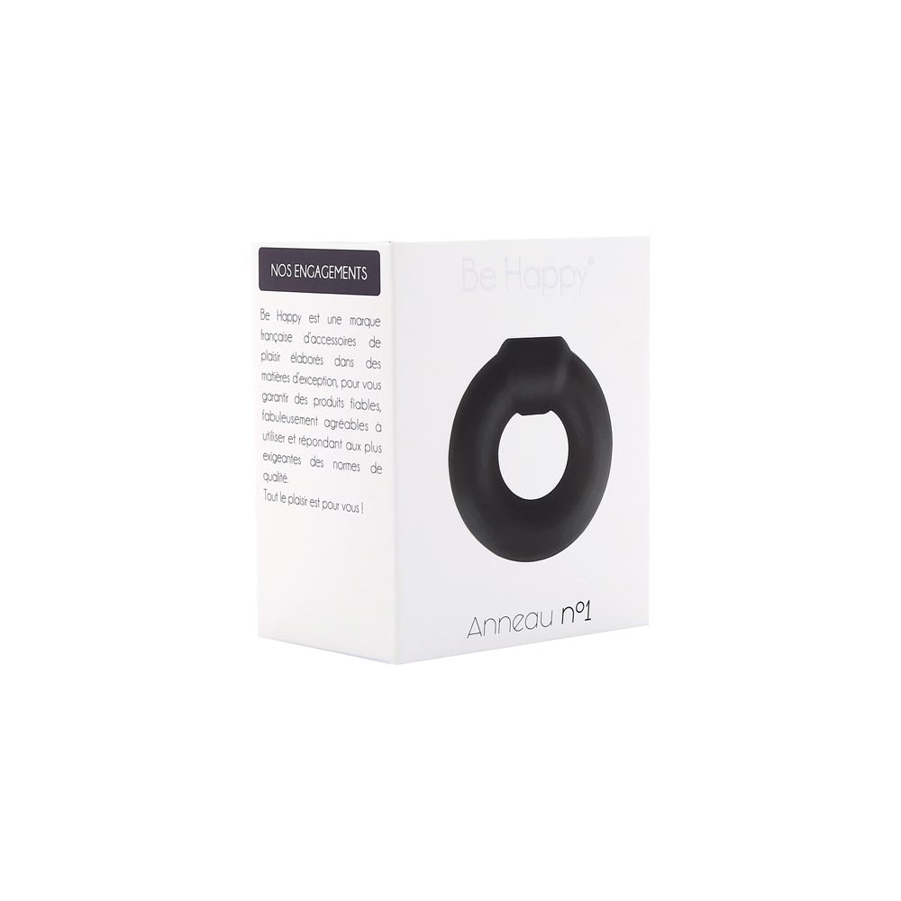 be-happy-anneau-p-nis-liquide-extensible-cockring-noir-silicone image 3