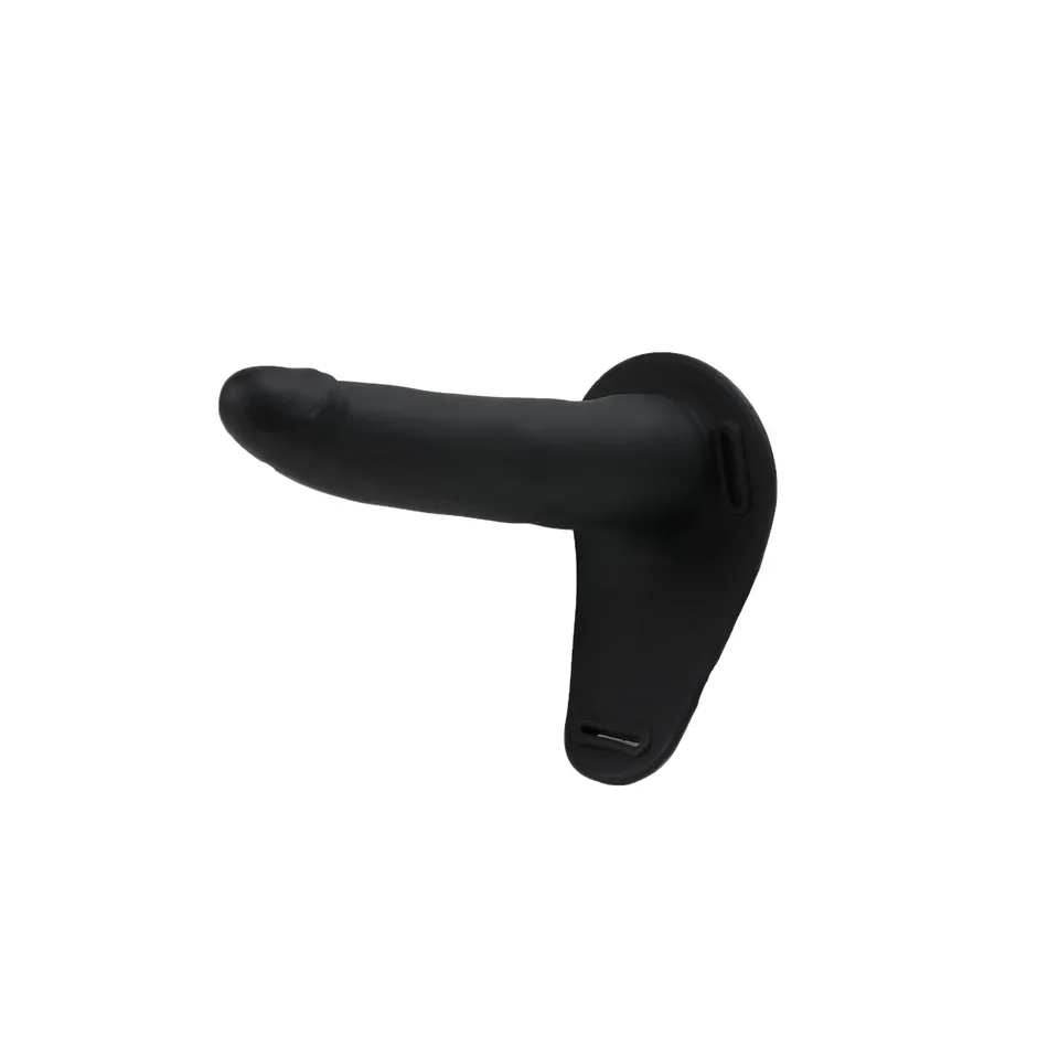 be-happy-godes-ceintures-harnais-dildo-vibrant-fin-noir-bullet image 1