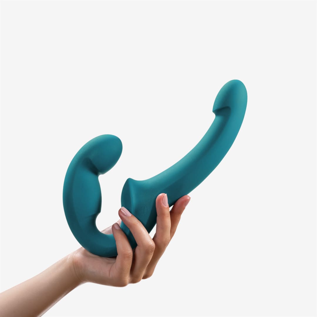 fun-factory-share-lite-double-gode-bleu-sans-vibration-harnais image 2