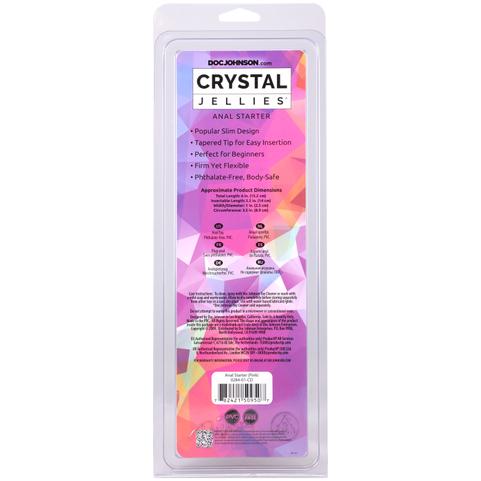 doc-johnson-crystal-jellies-plug-anal-starter-rose-14-cm image 3