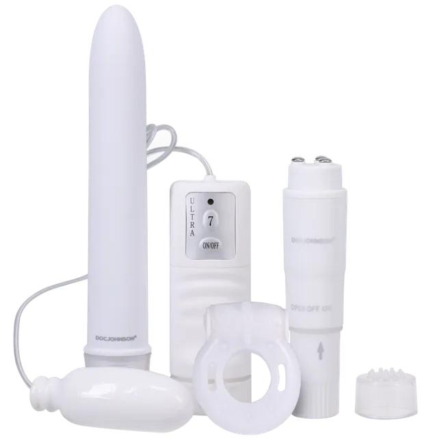 doc-johnson-for-couples-white-nights-kit-plaisir-4-vibromasseurs image 1