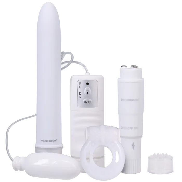 doc-johnson-for-couples-white-nights-kit-plaisir-4-vibromasseurs image 1