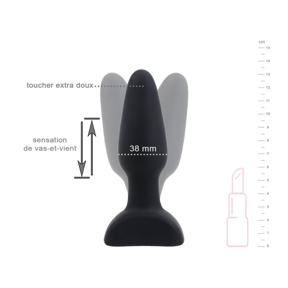 be-happy-agitation-2-plug-anal-vibrant-noir-or-prostate image 2