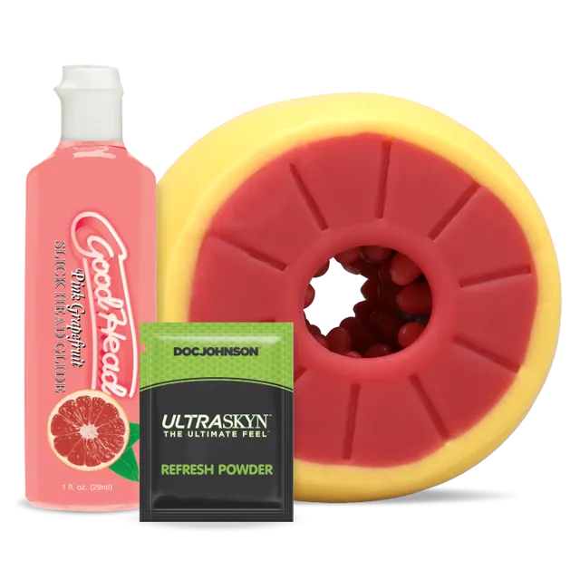 doc-johnson-goodhead-grapefruit-masturbateur-pamplemousse-kit image 1