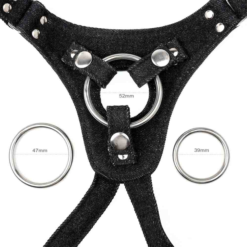 be-happy-harnais-jean-epais-deluxe-noir-gode-ceinture-s-m image 4