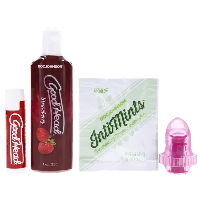 doc-johnson-goodhead-lick-it-kit-gel-oral-fraise-28g image 1