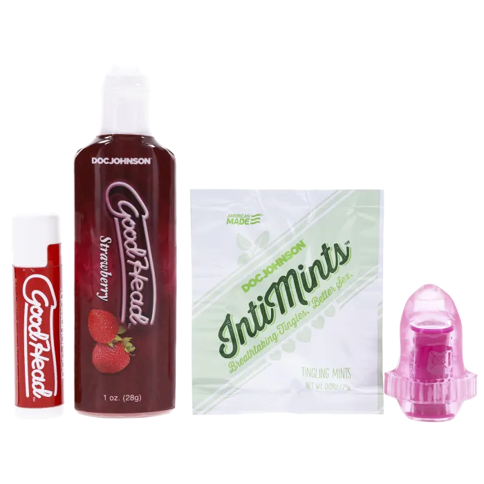doc-johnson-goodhead-lick-it-kit-gel-oral-fraise-28g image 1