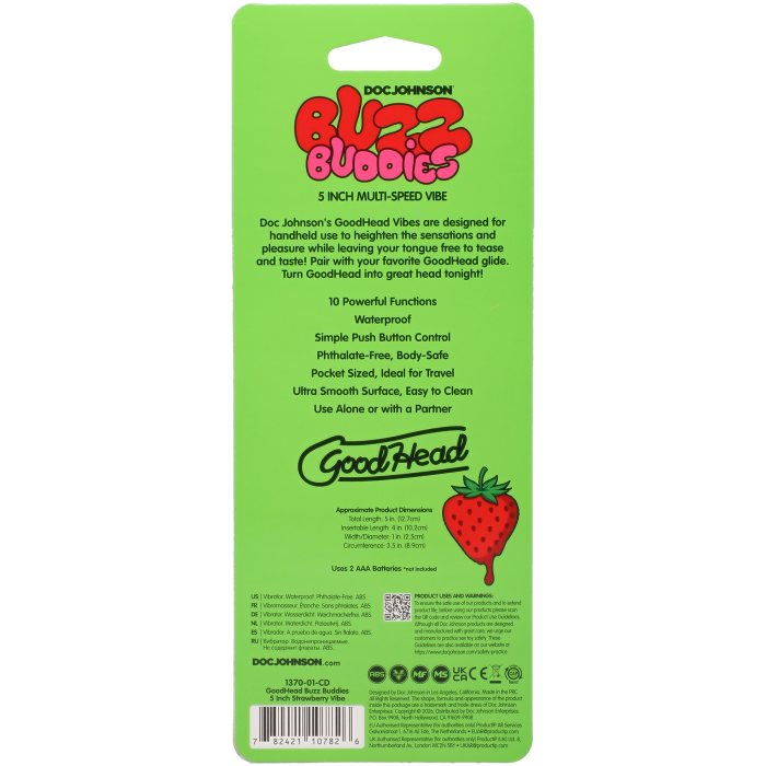 doc-johnson-goodhead-buzz-buddies-mini-vibro-rose-13-cm image 4
