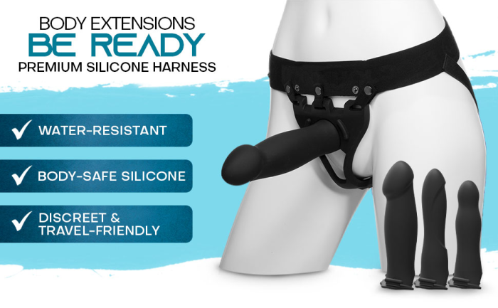 doc-johnson-body-extensions-be-ready-kit-strap-on-silicone-4-pcs image 3
