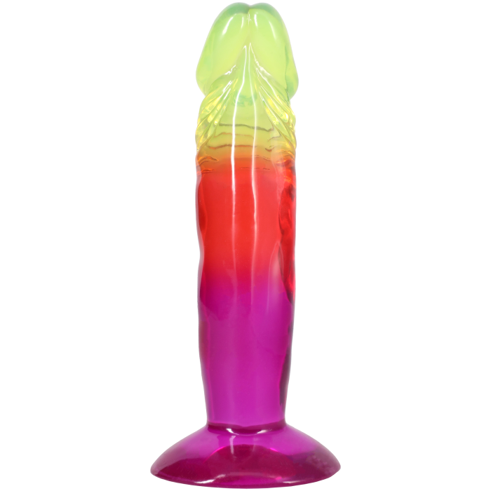 doc-johnson-crystal-jellies-dong-gode-16-5-cm-rainbow-souple image 2