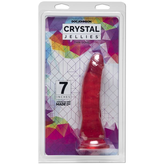 doc-johnson-crystal-jellies-thin-dong-7-inch-gode-rose image 2