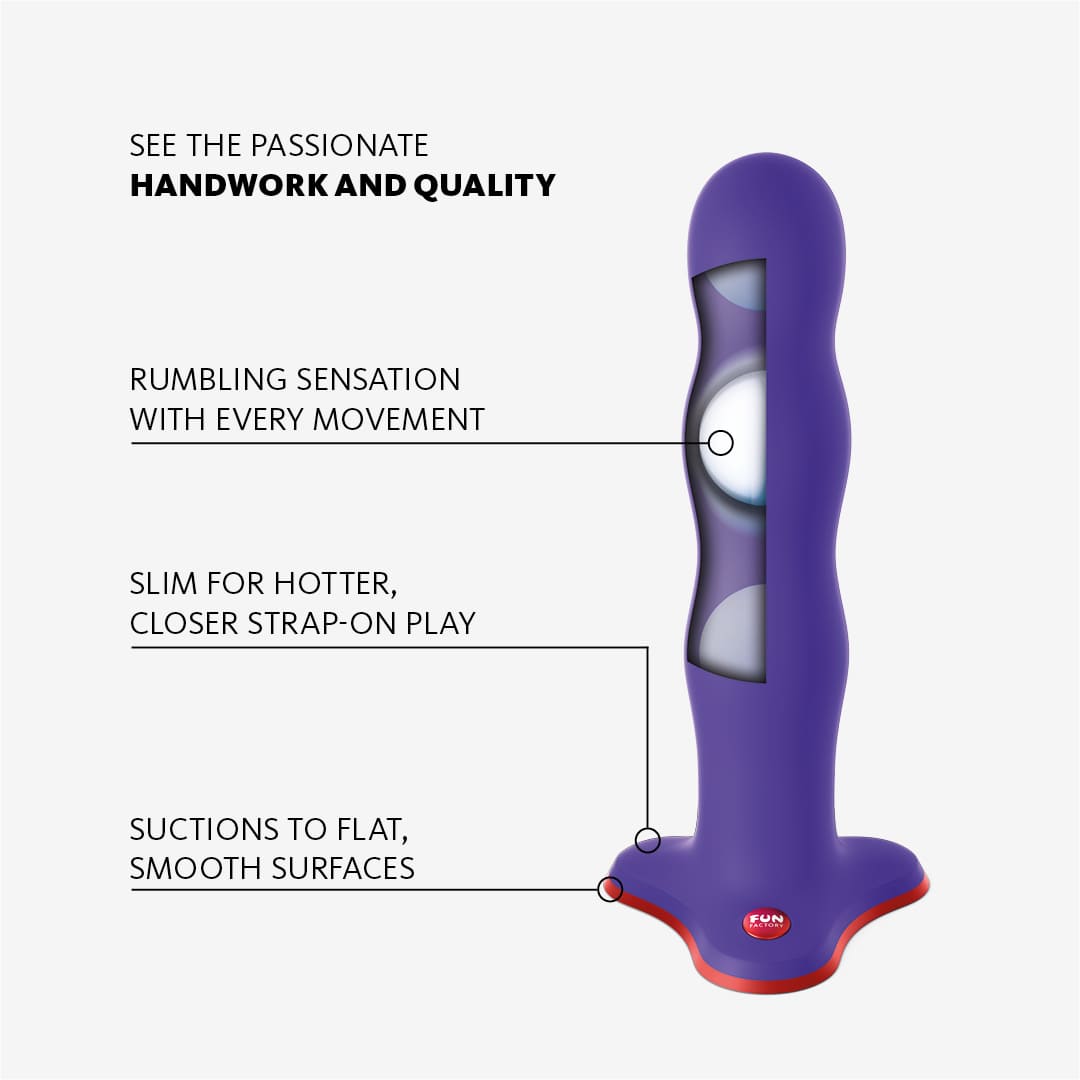fun-factory-bouncer-gode-ventouse-harnais-violet-sans-vibration image 7