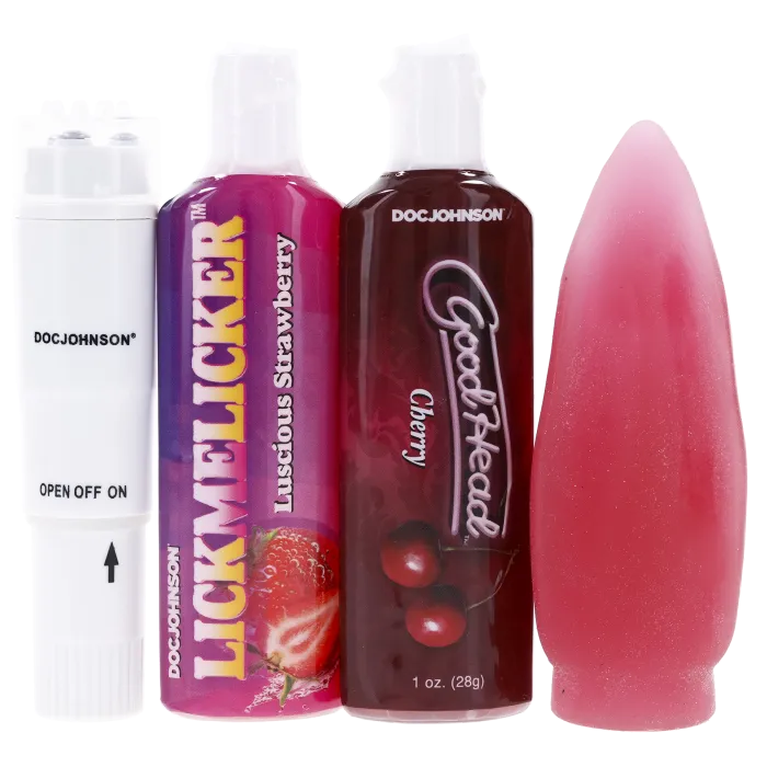 doc-johnson-goodhead-oral-delight-kit-couple-fraise-cerise image 1