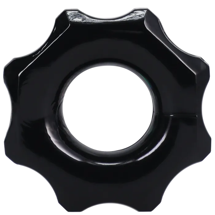 doc-johnson-rock-solid-the-gear-cockring-anneau-noir-tpe image 1