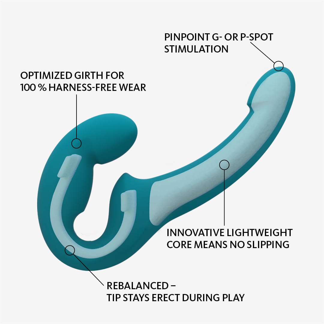 fun-factory-share-lite-double-gode-bleu-sans-vibration-harnais image 3